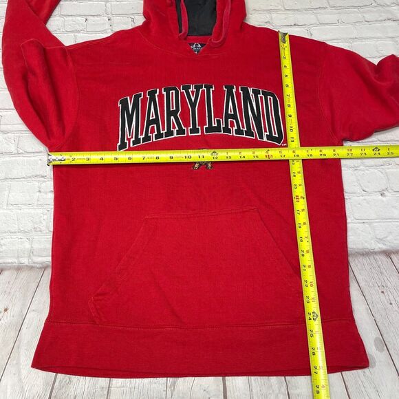 University of Maryland Terps Hoodie Sweatshirt Size Medium Embroidered B366 -30 - Picture 2 of 13